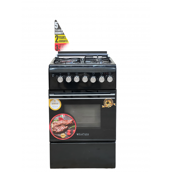 Blueflame 50x60cm 3 Gas Burners +1 Hot Plate Cooker NL6031E - Black