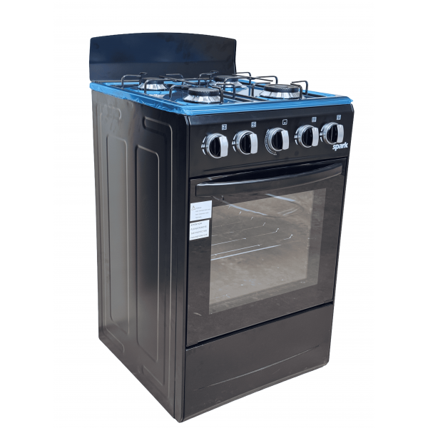 Spark Cooker SP5040 | 50x50cm Gas & Electric Cooker – 4 Gas Burners, Stainless Top