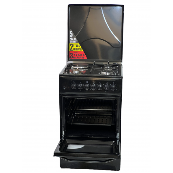 Blueflame Cooker C5031E - B  50x50cm 3gas burners and 1 electric plate with electric oven, black in color