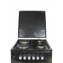 Blueflame Cooker C5022E - B  50x50cm 2 electric plates and 2 gas burners with electric oven black in color