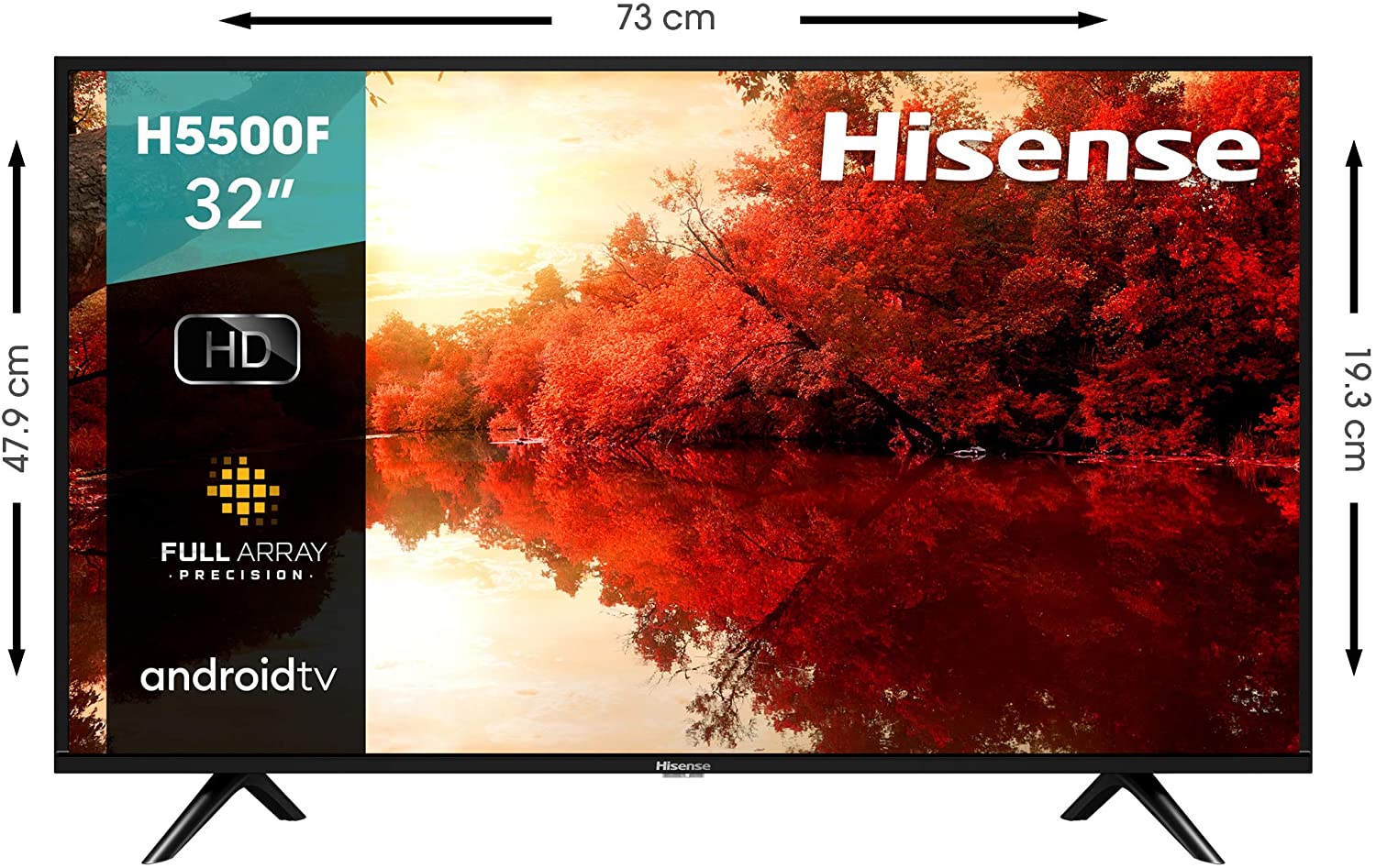 2019 Hisense 32H5590F 32-inch 720p Android Smart LED TV 